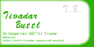 tivadar buttl business card